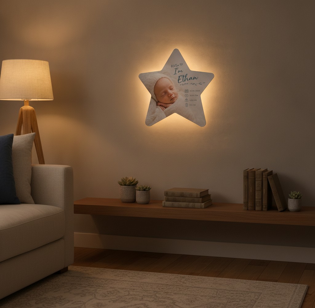 Baby- & Geburts-Lampe (Stern)