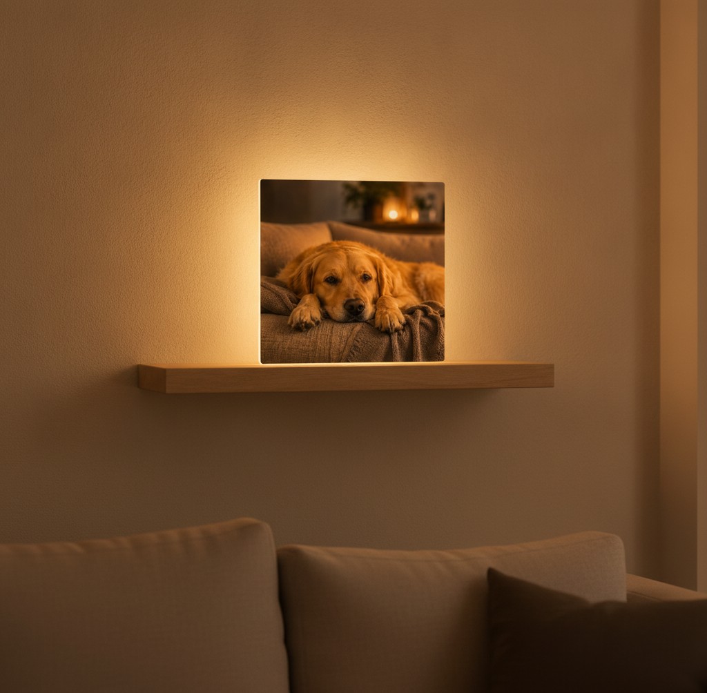 Familien-Foto-Lampe (Rechteck) - Mockup