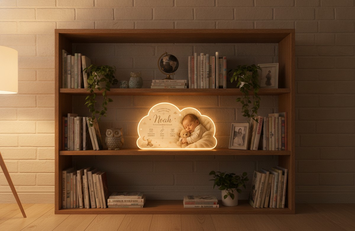 Geburts-Lampe (Wolke) - Mockup