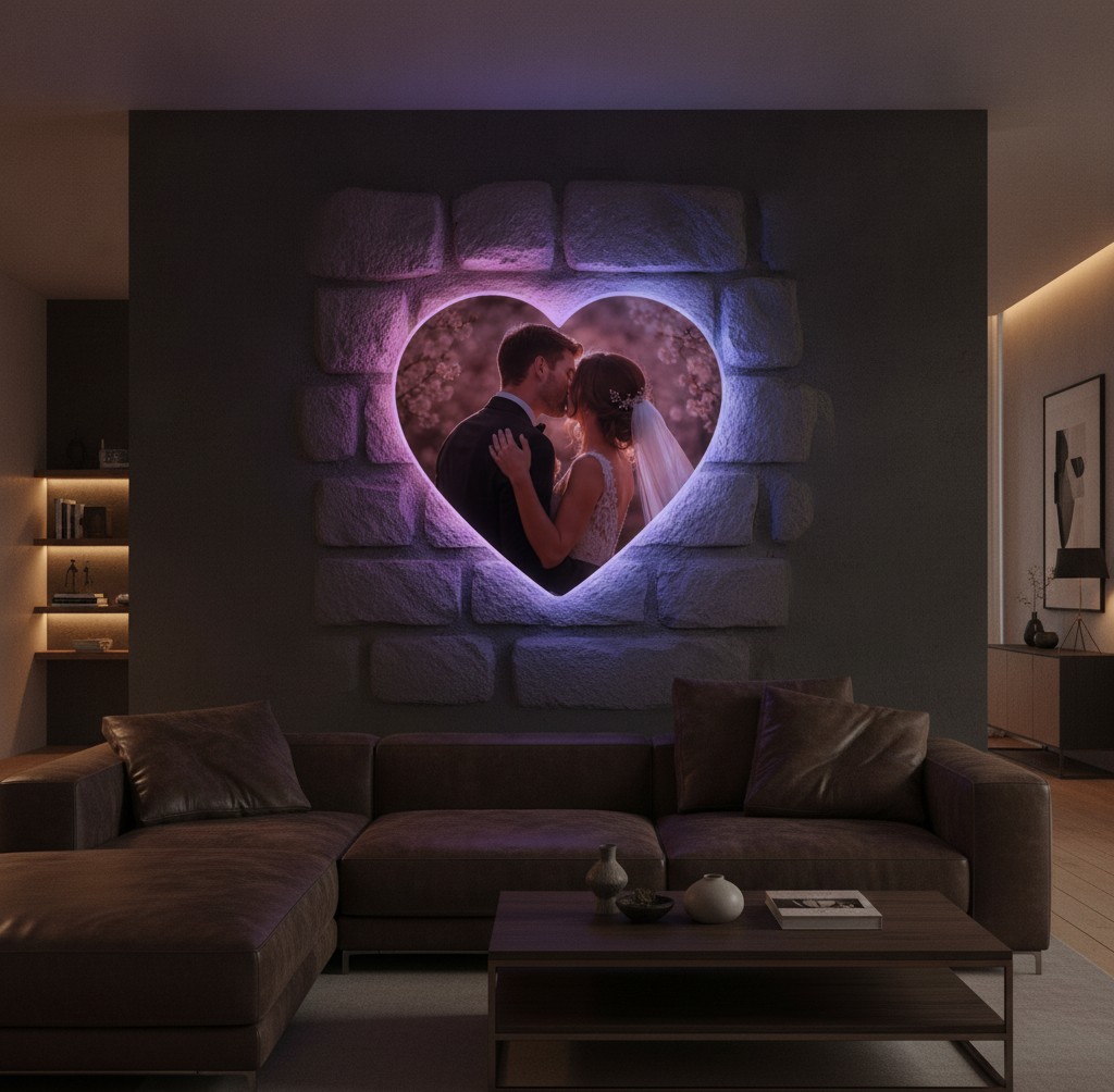 Herz-Foto-Lampe - Mockup