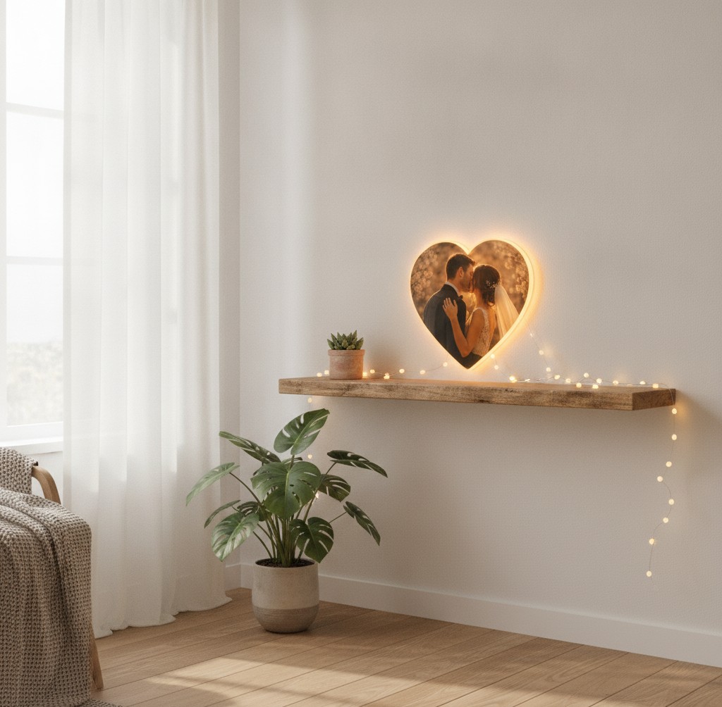Herz-Foto-Lampe - Mockup