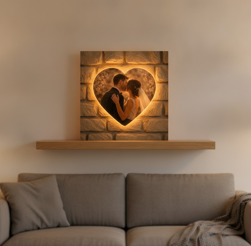 Herz-Foto-Lampe - Mockup
