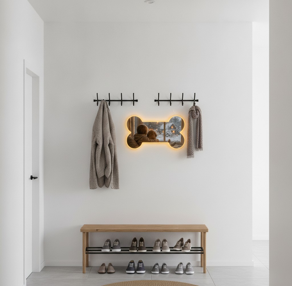 Hunde-Foto-Lampe (Knochen) - Mockup