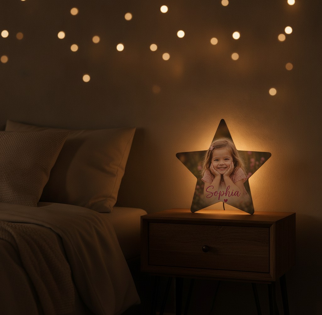 Kinderzimmer-Namens-Lampe (Stern) - Mockup