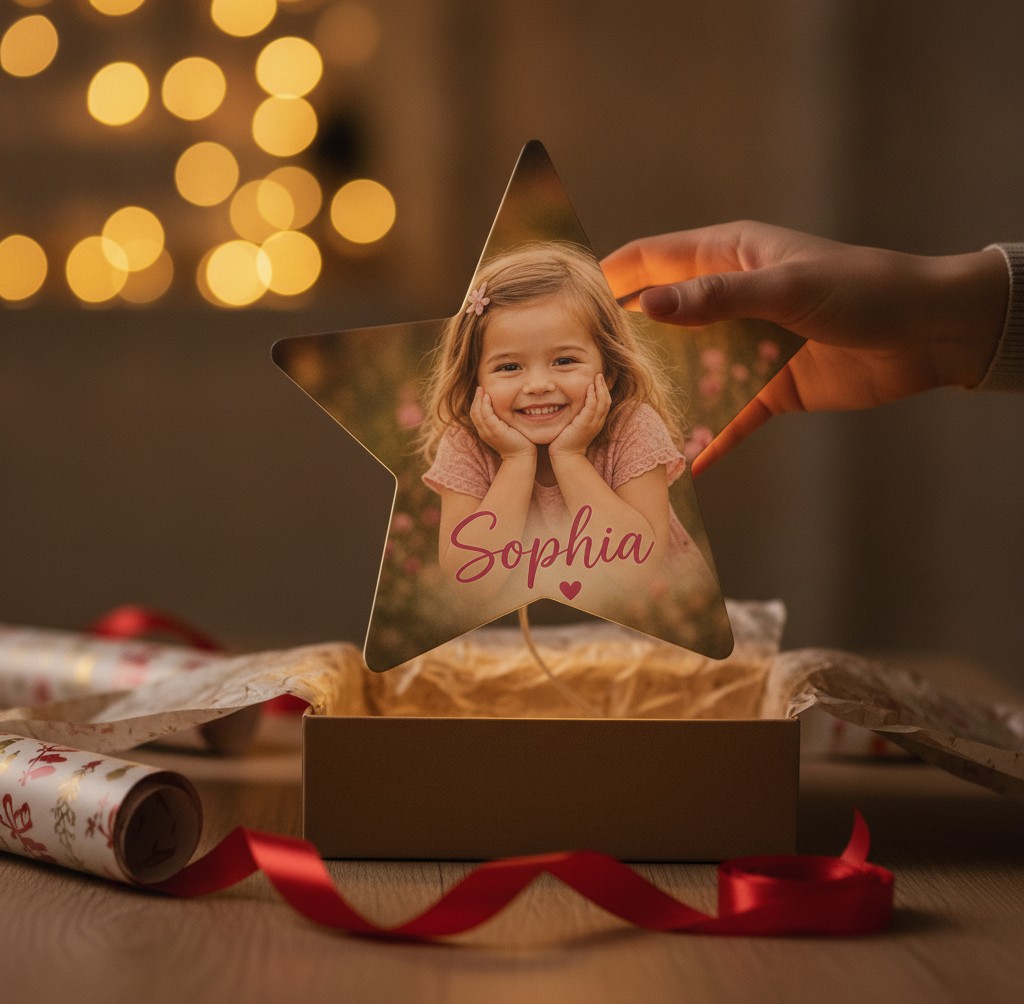 Kinderzimmer-Namens-Lampe (Stern) - Mockup