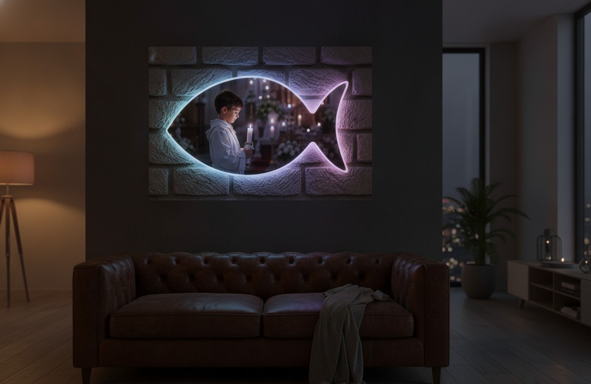 Kommunions- & Konfirmations-Lampe (Fisch) - Mockup