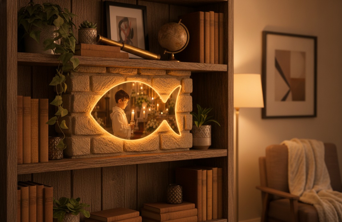Kommunions- & Konfirmations-Lampe (Fisch) - Mockup