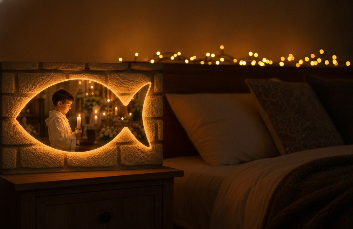 Kommunions- & Konfirmations-Lampe (Fisch) - Mockup