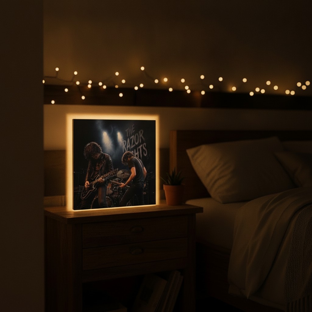 Lieblingsband & Musik-Lampe (Rechteck) - Mockup