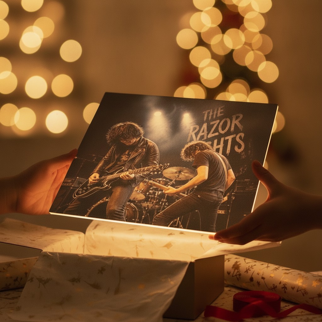 Lieblingsband & Musik-Lampe (Rechteck) - Mockup