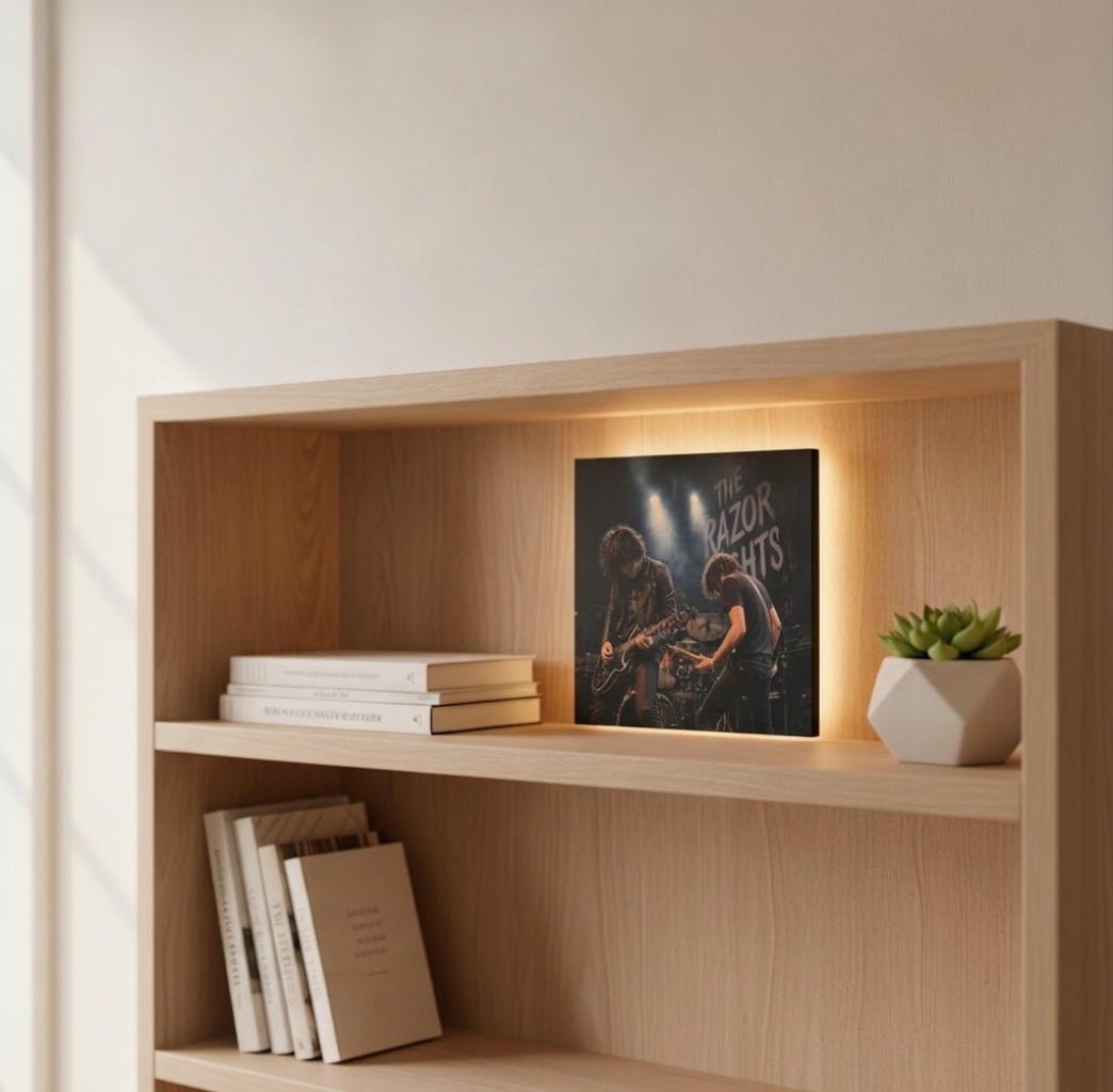 Lieblingsband & Musik-Lampe (Rechteck) - Mockup
