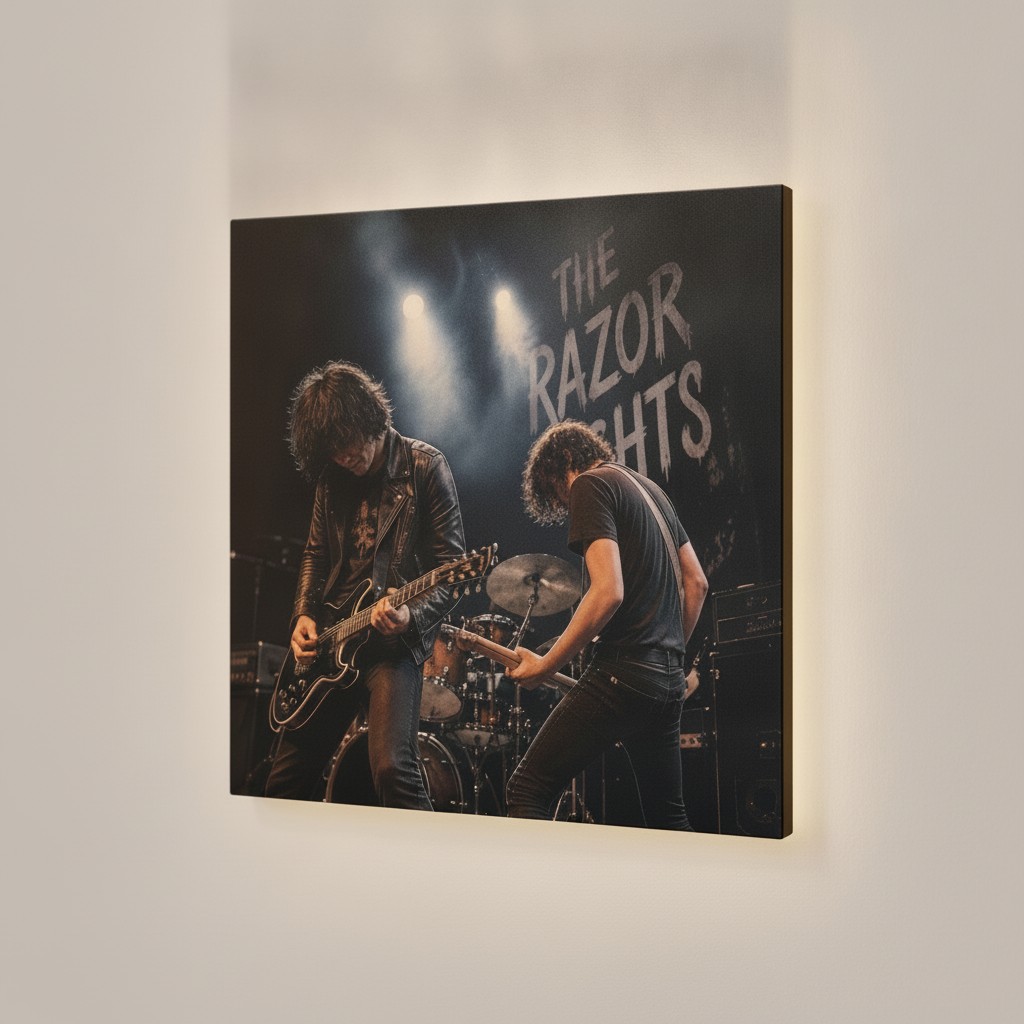 Lieblingsband & Musik-Lampe (Rechteck) - Mockup