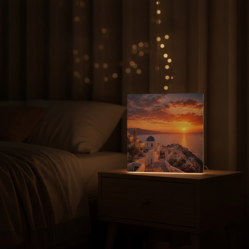 Lieblingsort & Reise-Lampe (Rechteck) - Mockup