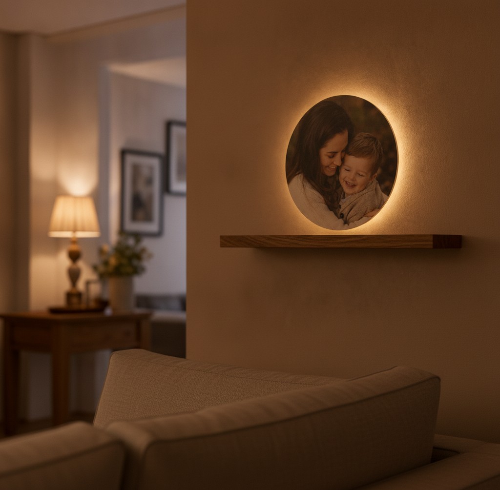 Muttertags-Lampe (Rund) - Mockup