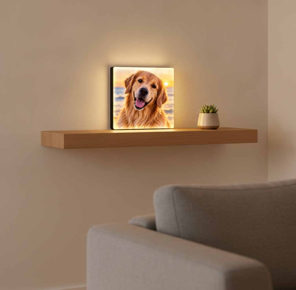 Porträt-Lampe (Quadrat) - Mockup