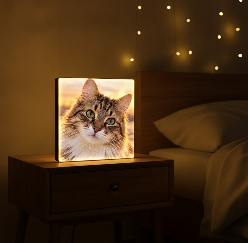 Porträt-Lampe (Quadrat) - Mockup