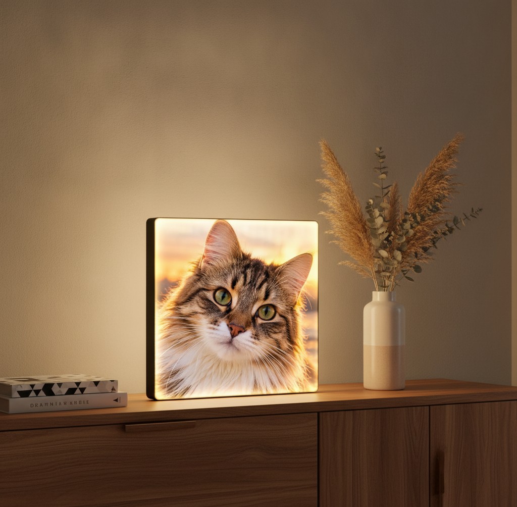 Porträt-Lampe (Quadrat) - Mockup