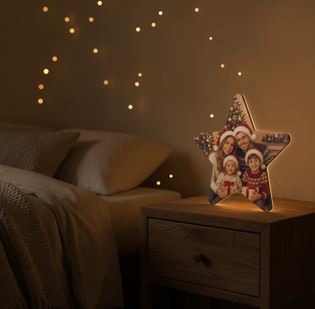 Weihnachts-Foto-Lampe (Stern) - Mockup