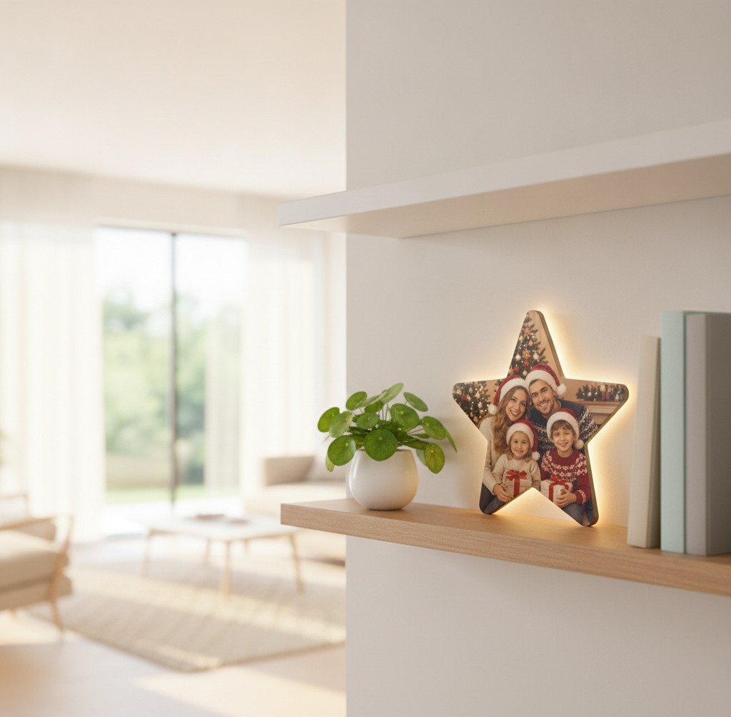 Weihnachts-Foto-Lampe (Stern) - Mockup